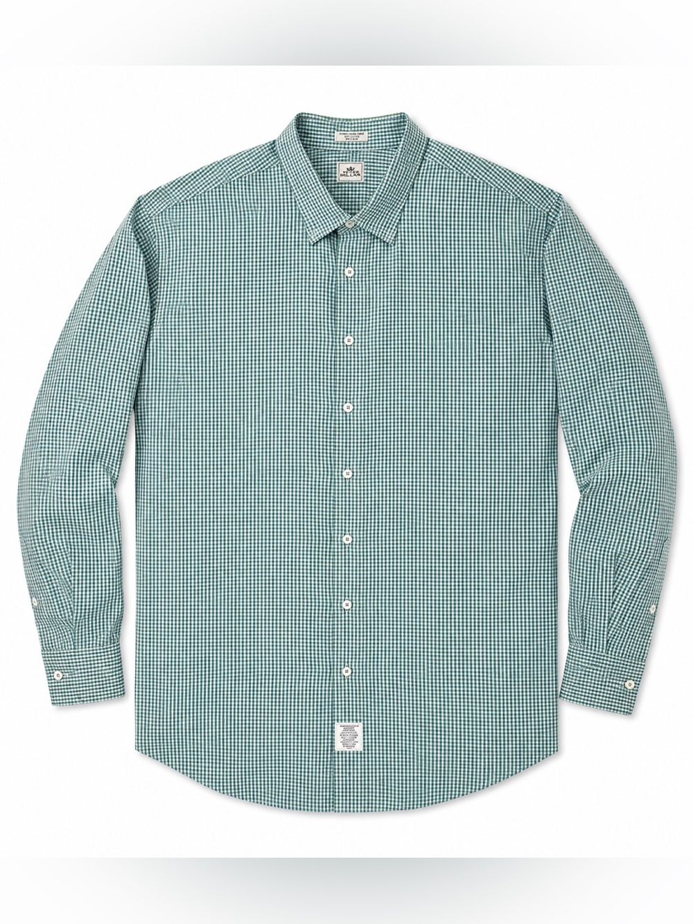 Peter Millar Men’s XXL Green Blue Gingham Check Long Sleeve Button Down Shirt